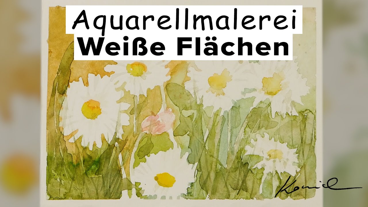 Alice-ART | Aquarell Kurs 3 für Anfänger | Weiße Flächen | Aquarell malen lernen | watercolor