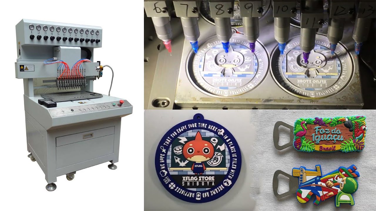 PVC dispensing machine: how PVC dispenser produces soft PVC rubber keychains