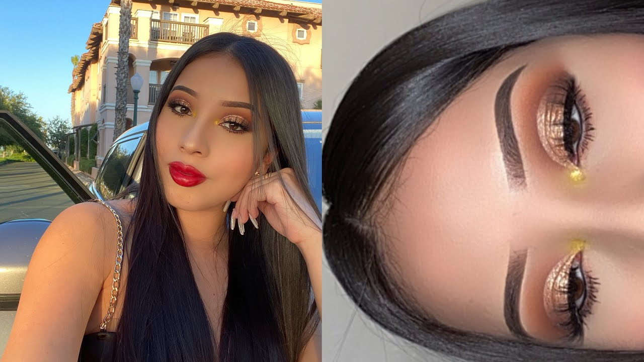 Copper Eyeshadow Tutorial W/ Pop Of Yellow ✨