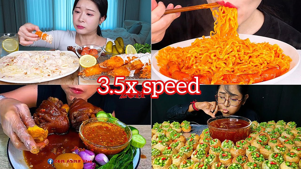 ASMR:Eating Challenge 100 Golgappe SHRIMP CHEESE😍❤️BULDAK NOODLES mukbang 