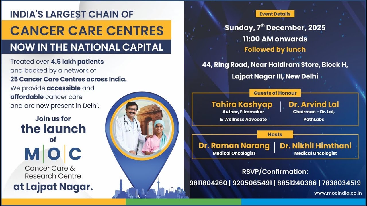 Inauguration of M|O|C Lajpat Nagar – Our Second Community Cancer Centre in North India.