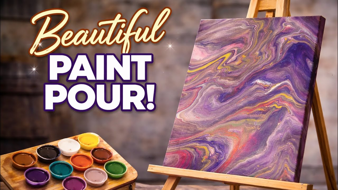 Amazing Acrylic Pour Technique | PaintingWithRoosevelt