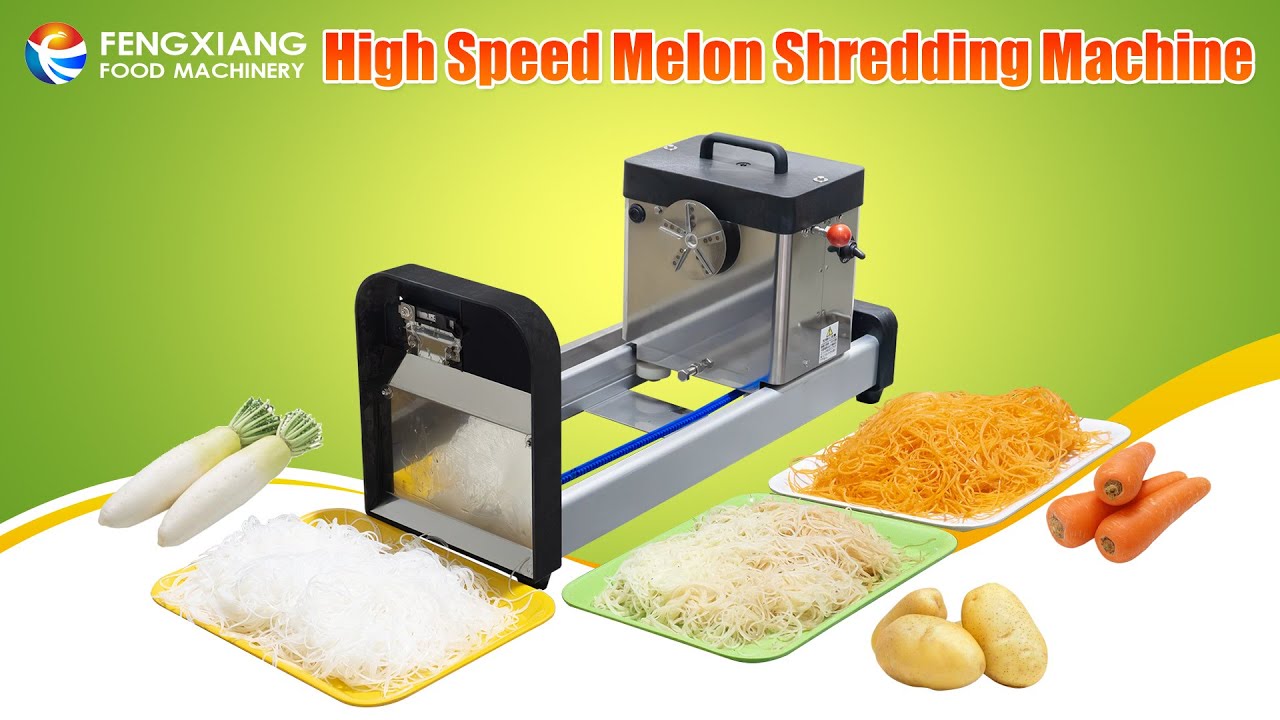 High-Speed Vegetable Julienne Shredding Machine Shreds Carrot, Radish, Potato & Cucumber Efficiently