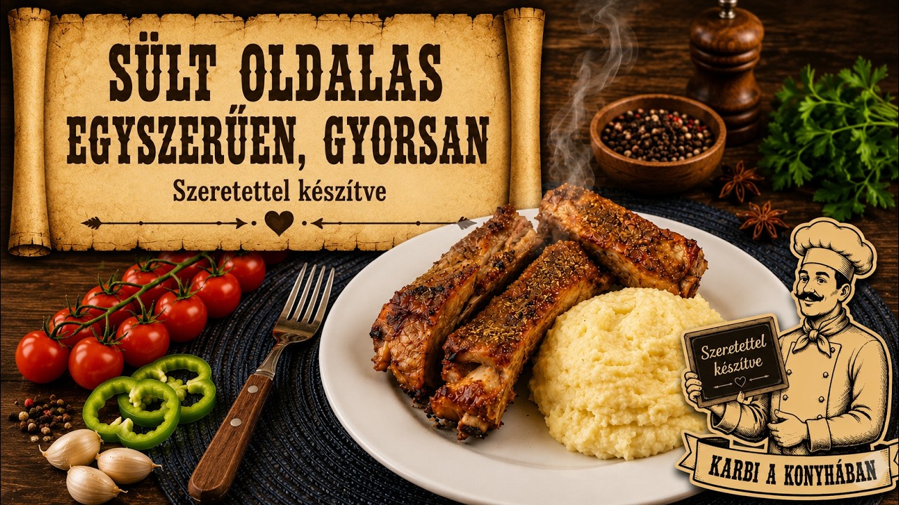 Sült oldalas – Egyszerűbb receptet keresve sem találsz! A végeredmény.....hihetetlen finom pecsenye!