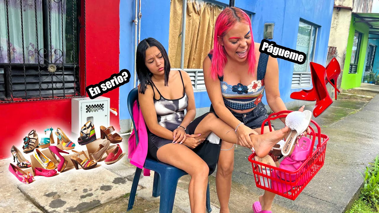 de esta manera obligaba a su vecina a comprarle zapatos
