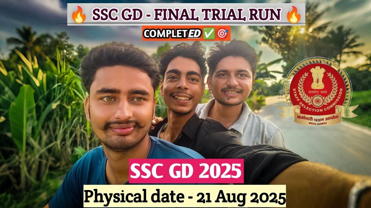 🔥🎯 Last trial run before SSC GD 💪 5KM under 24 min 🏃‍♂️🔥 Hard work → Results ✅ #TrialRun #sscgd2025 