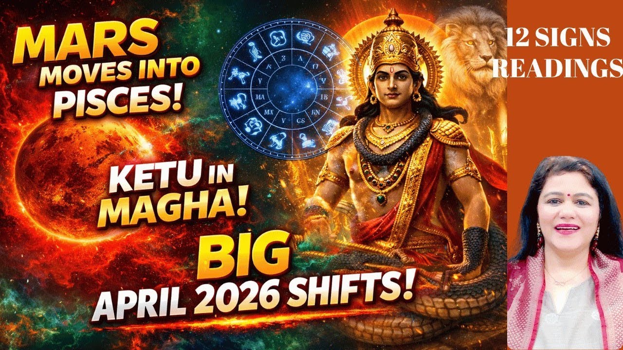 🔴 April 2026: The Month of Mars Action In Pisces & 🟤 👑Ketu&rsquo;s Royal Reset Into Magha  #april #2026 