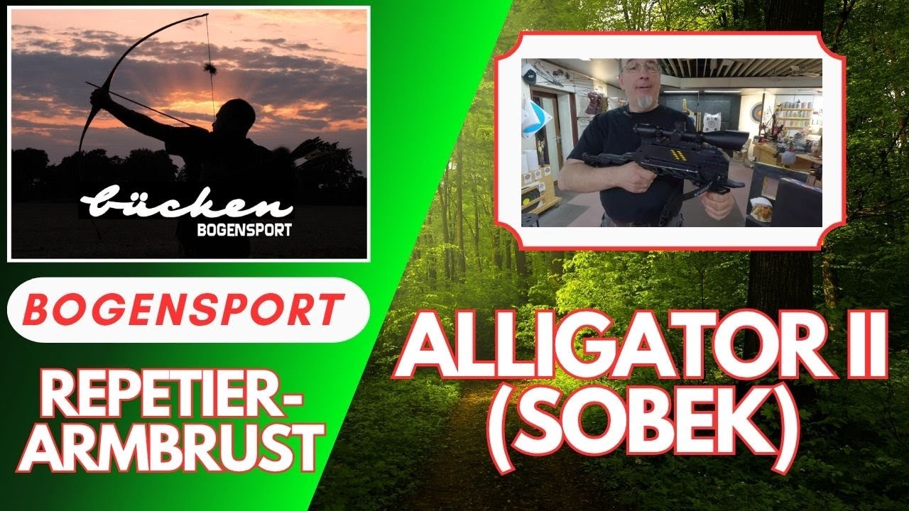Repetier-Armbrust Alligator II (Sobek) mit 7 Schuss und 80lbs - Bücken Bogensport am Niederrhein.