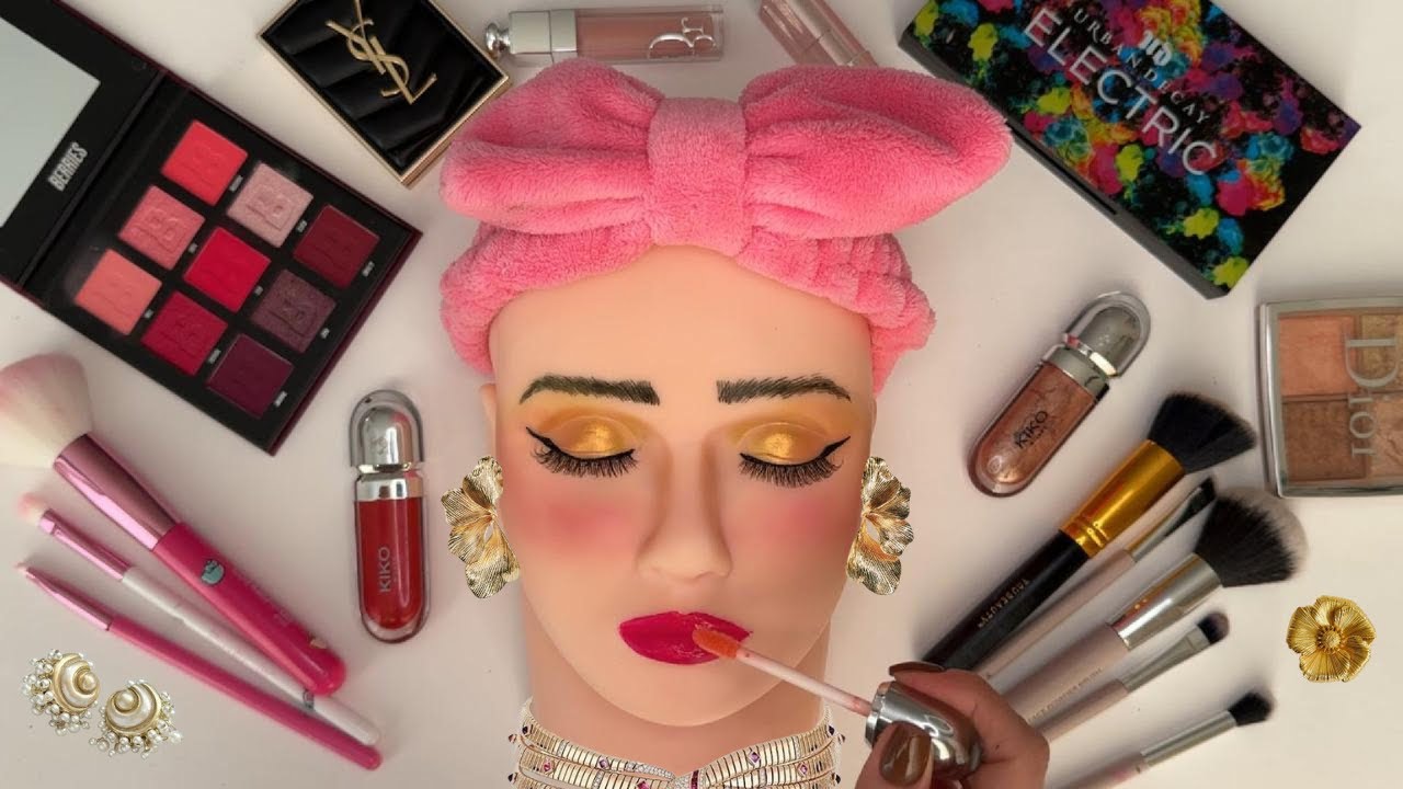 ASMR Makeup on Mannequin 🎭 (No Talking)