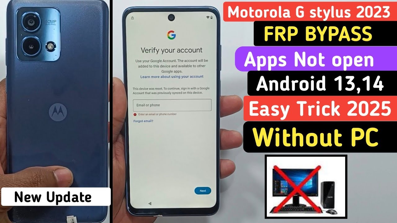 Motorola Moto G Stylus 5G 2023 Android 14 FRP Bypass || Android 13/14 || Google Frp Unlock