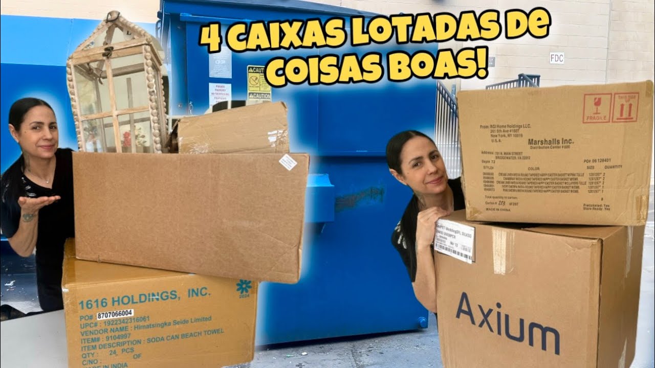 Achei no lixo 4 caixas lotadas de coisas boas!