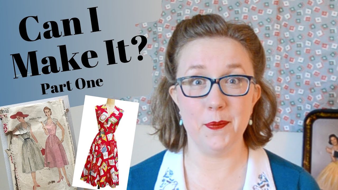 MAKING THE TRASHY DIVA LIQUOR LABEL DRESS from the 1950's pattern Simplicity 3932| Sew Along With Me
