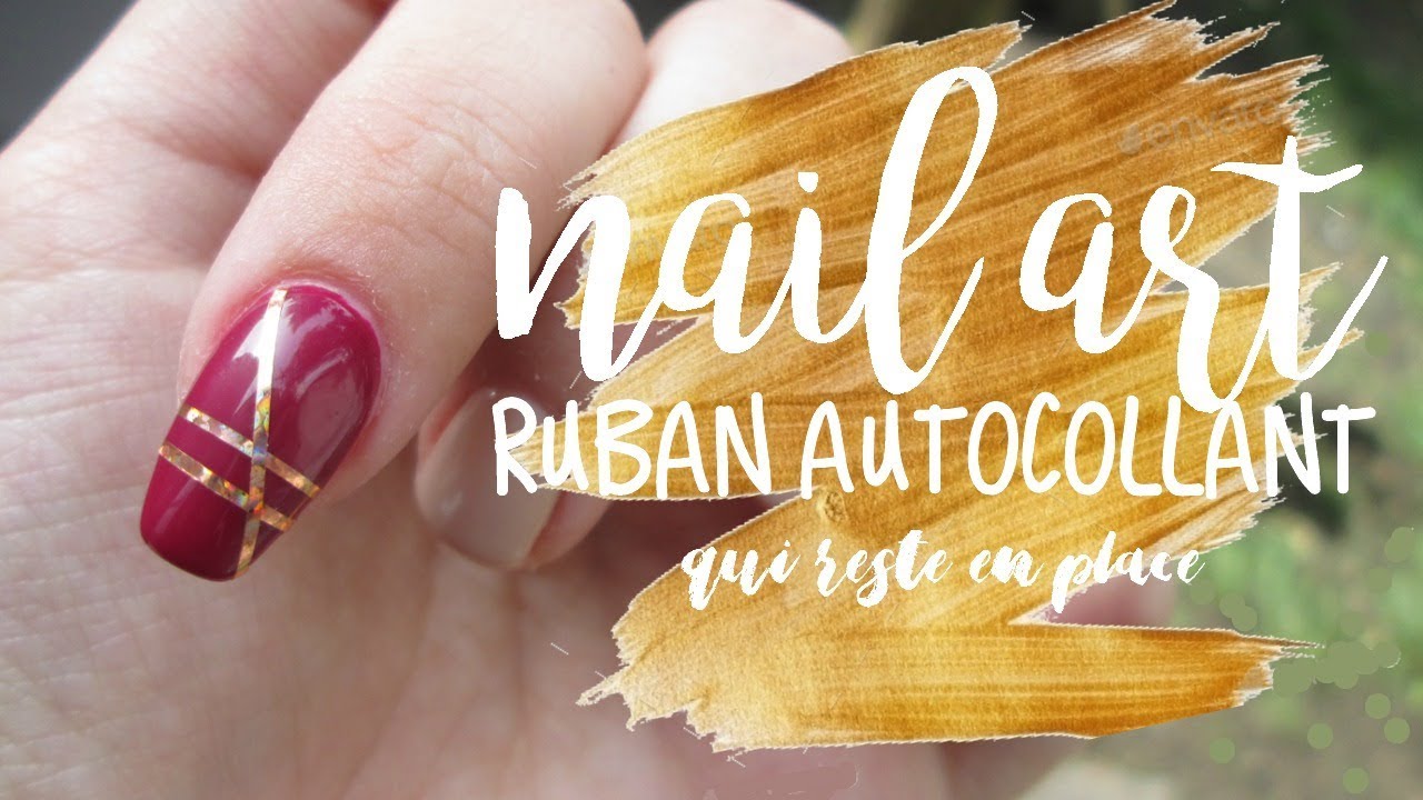 NAIL ART Comment poser du ruban autocollant sans qu'il ne se décolle | Melissa Easy Nails