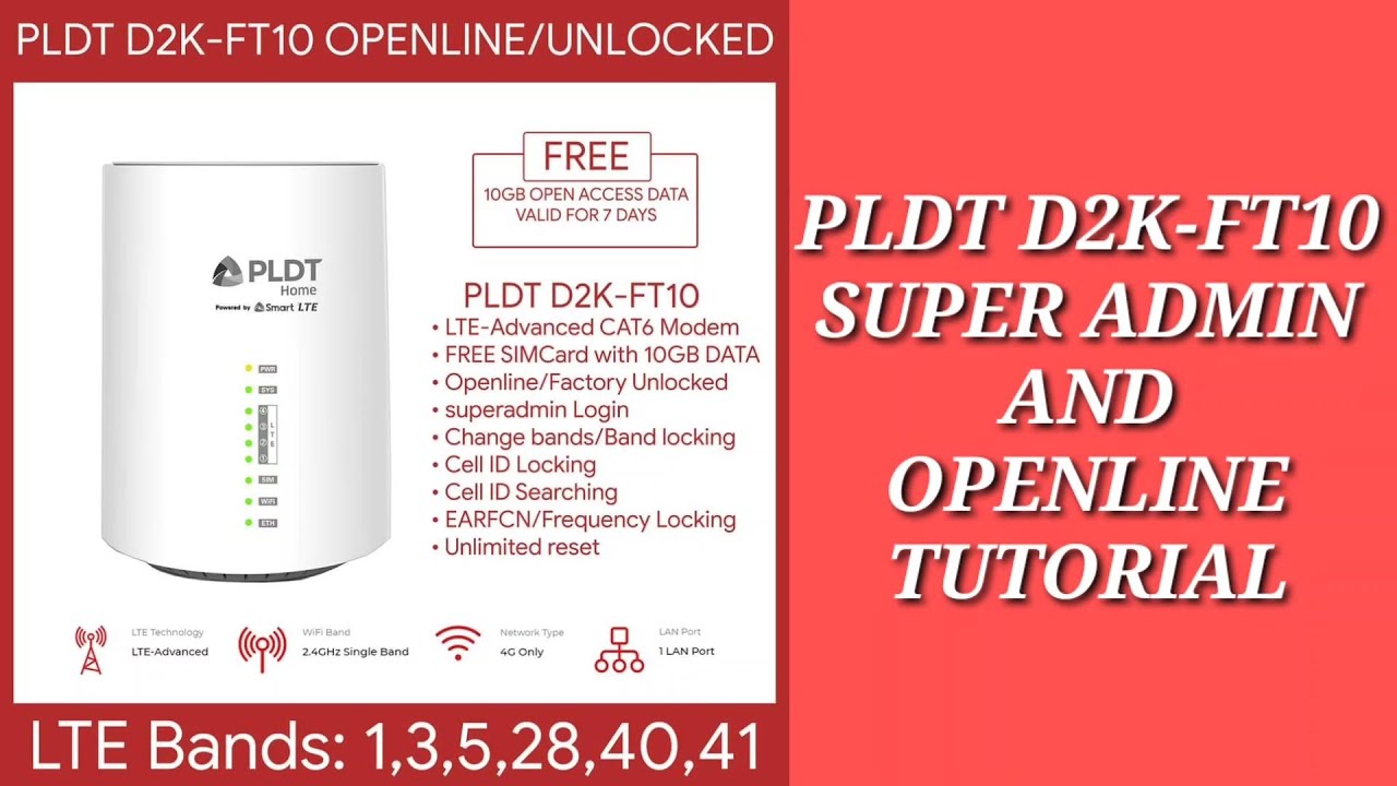 PLDT D2K-FT10 Super Admin & Openline Tutorial (Version 2159 & 2993)