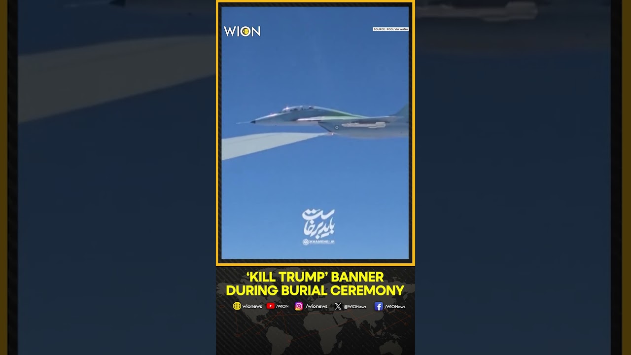 Fighter Jet Escorts Khamenei&rsquo;s Coffin to Mashhad