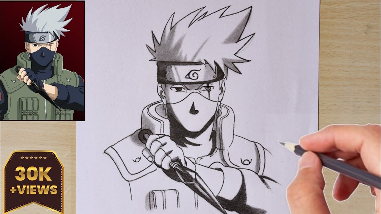 how to draw kakashi easy || anime drawing || kakashi hatake /naruto shippuden