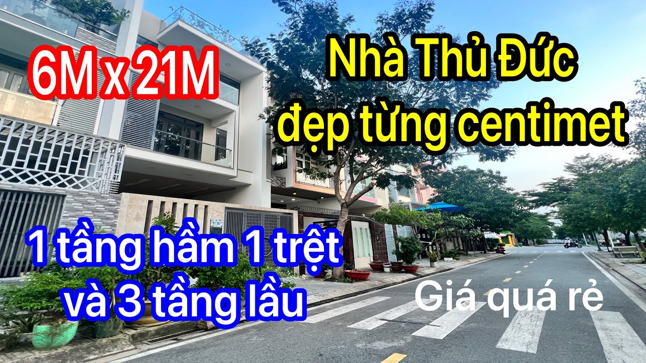 Bán nhà TP. Thủ Đức | 6M x 22M có tầng hầm và 3 tầng lầu vị trí đẹp | giá hấp dẫn