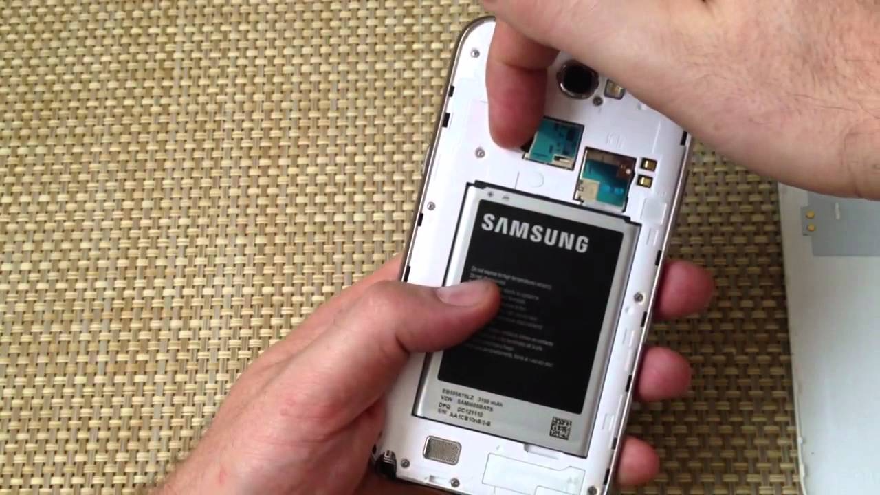 Samsung Galaxy Note 2: Как снять/установить SIM-карту, карту памяти SD, аккумулятор и заднюю крышку