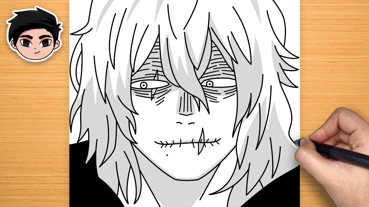 Easy Anime Drawing | How to Draw Tomura Shigaraki from My Hero Academia Step-by-Step