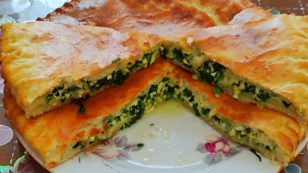 Пирог с зеленым луком + супер тесто на майонезе.