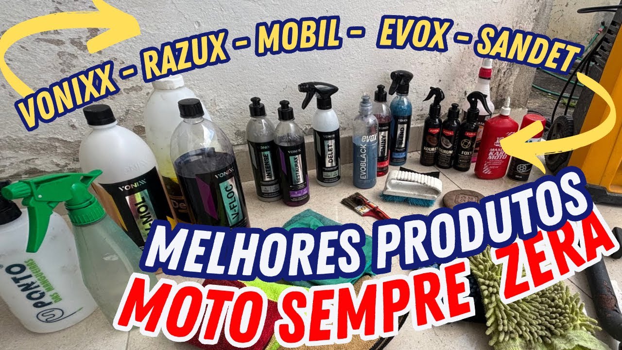 MELHORES PRODUTOS PARA LAVAR MOTO E CARRO EM CASA - COMPLETO