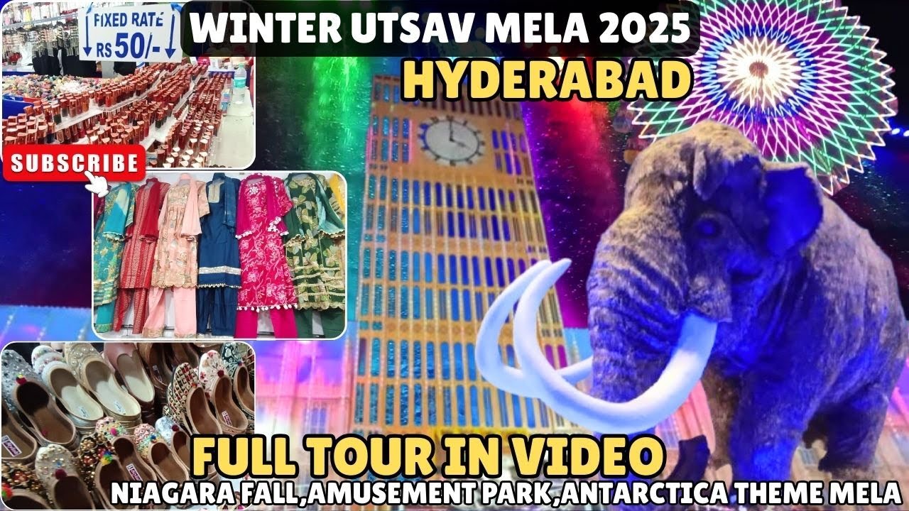 Winter Utsav Mela 2025 || Niagara Falls & Antarctica in Hyderabad || Full Tour #new #fyp #hyderabad