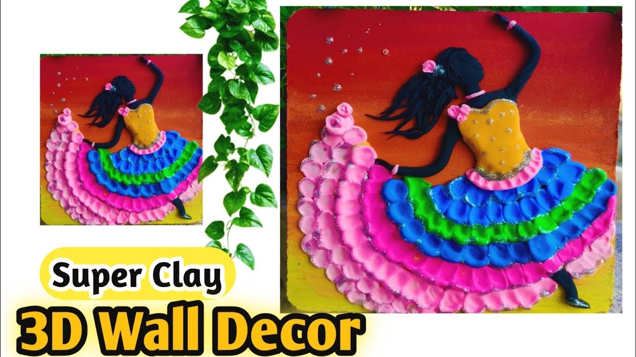 😱 Stunning 3D 😍👌Wall Hanging|Easy Super Clay Craft Ideas|Wall Hanging Making Ideas|Wall Decor Craft💕