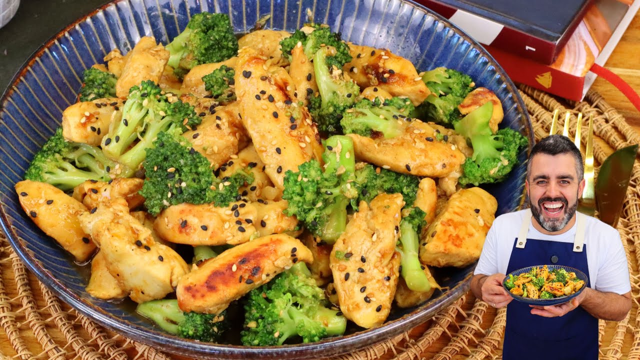 FRANGO SUCULENTO COM BRÓCOLIS - TIPO ORIENTAL 🥙 - SIMPLES E FÁCIL - Receitas de Pai