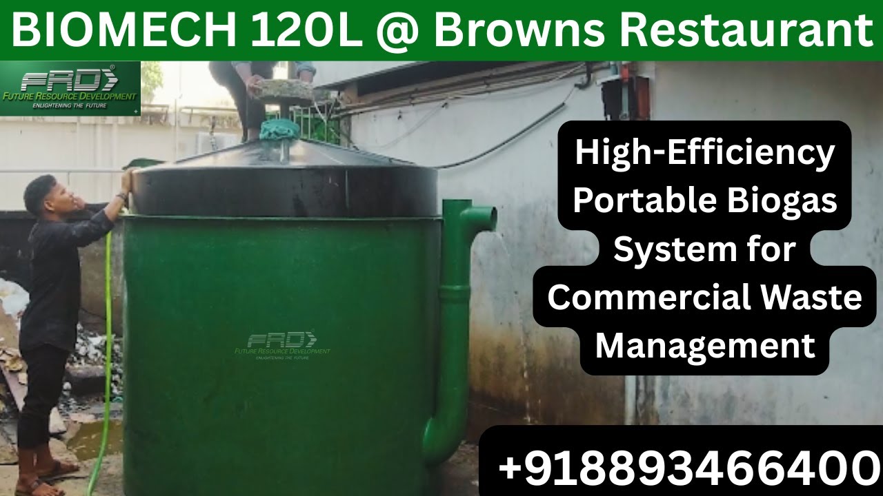 High Efficiency Portable Biogas System for Commercial Waste Management