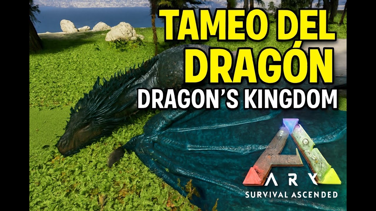 🐉🔥 ¡Tameo Épico! Domando al Dragón del mod 🛡️ Dragon's Kingdom en ARK Ascended 🏝️