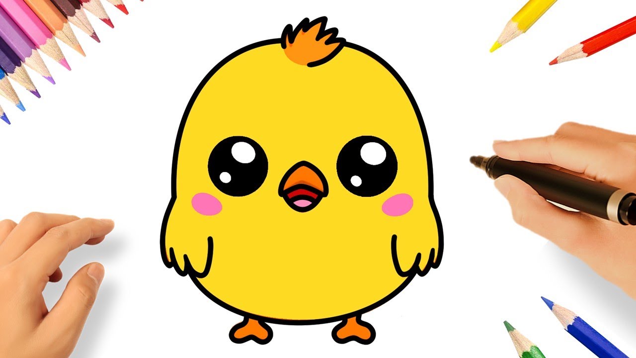 CÓMO DIBUJAR UN POLLITO KAWAII 🐤