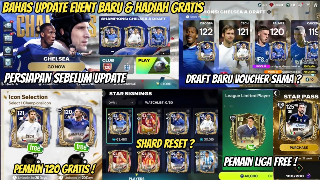 HADIAH GRATIS & UPDATE EVENT CHAMPIONS BESOK ! SIMPAN SHARD KALIAN BISA CLAIM PEMAIN 121 GRATIS