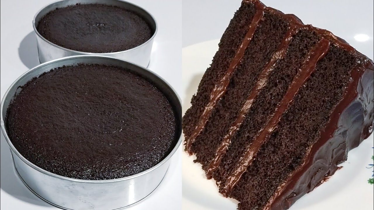 No oven Chocolate Moist Cake With Chocolate Ganache Recipe