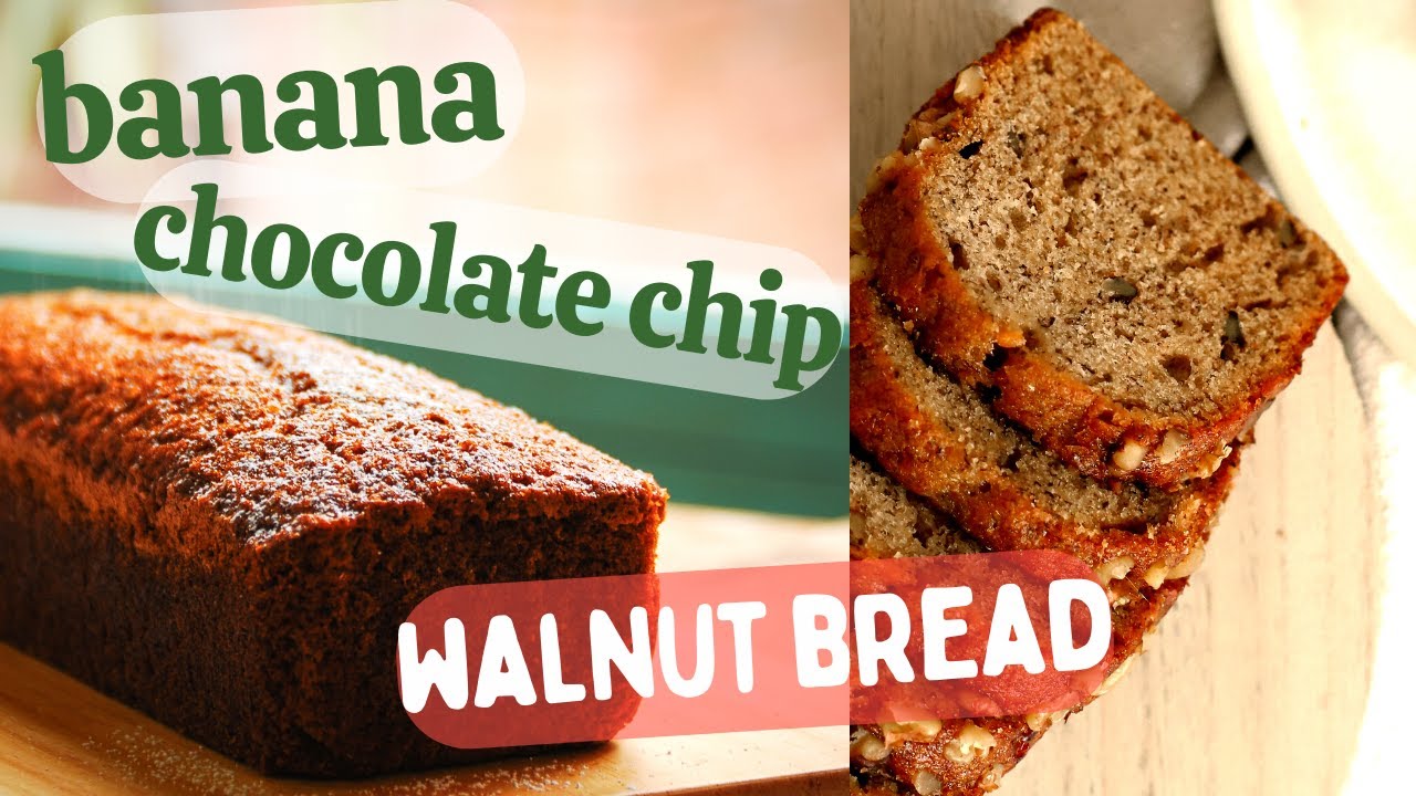 EASY one bowl BANANA CHOCOLATE CHIP WALNUT BREAD. READY in HALF THE TIME. #bananarecipe #delicious