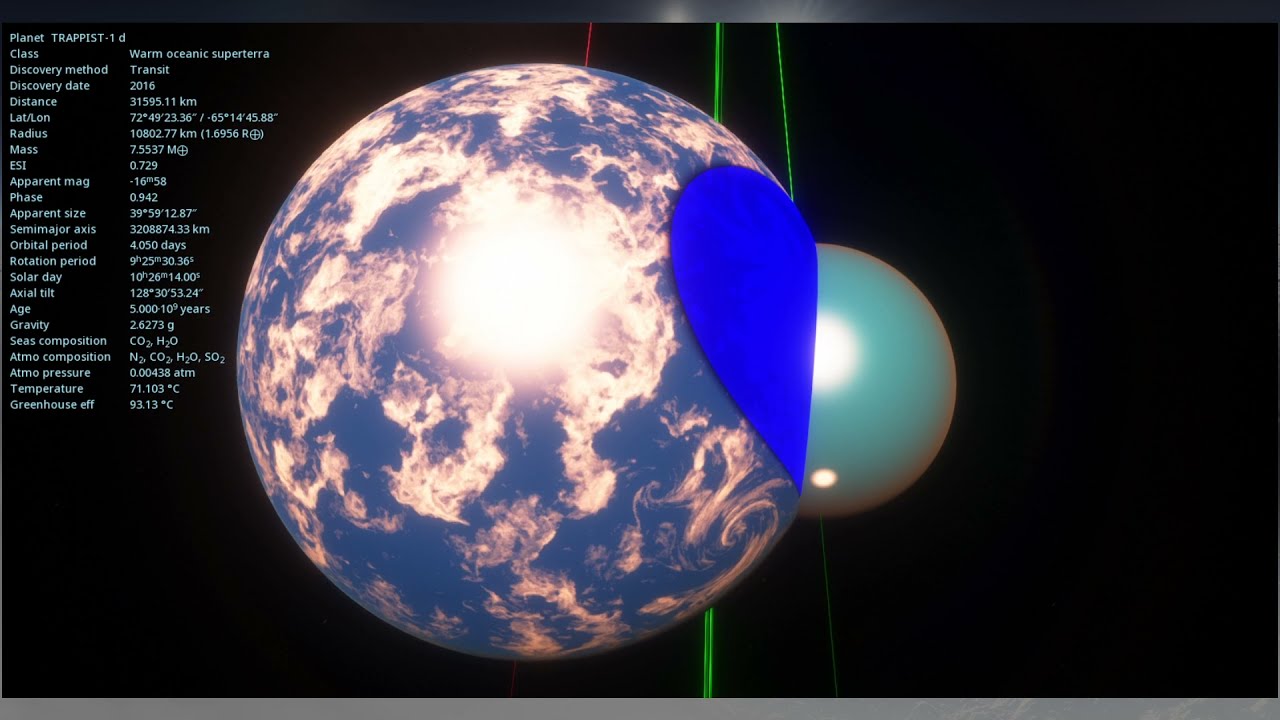 Space Engine colliding two planets