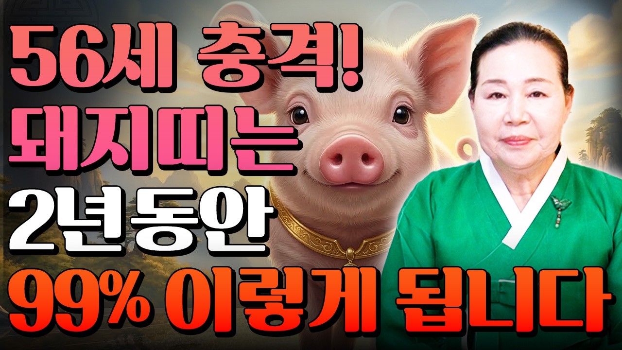 [2026년 1971년생 56세 돼지띠운세] 내가 71년생 돼지띠라면 2년동안 무조건 이렇게됩니다! 수백억 돈벼락 맞고 인생 역전하는 71년생 56세 돼지띠의 운명과 병오년 운세!