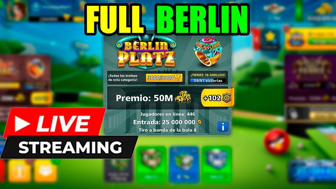 8 ball pool en vivo Full Berlin #live #livestream #8bp #8ballpool #ball #pool
