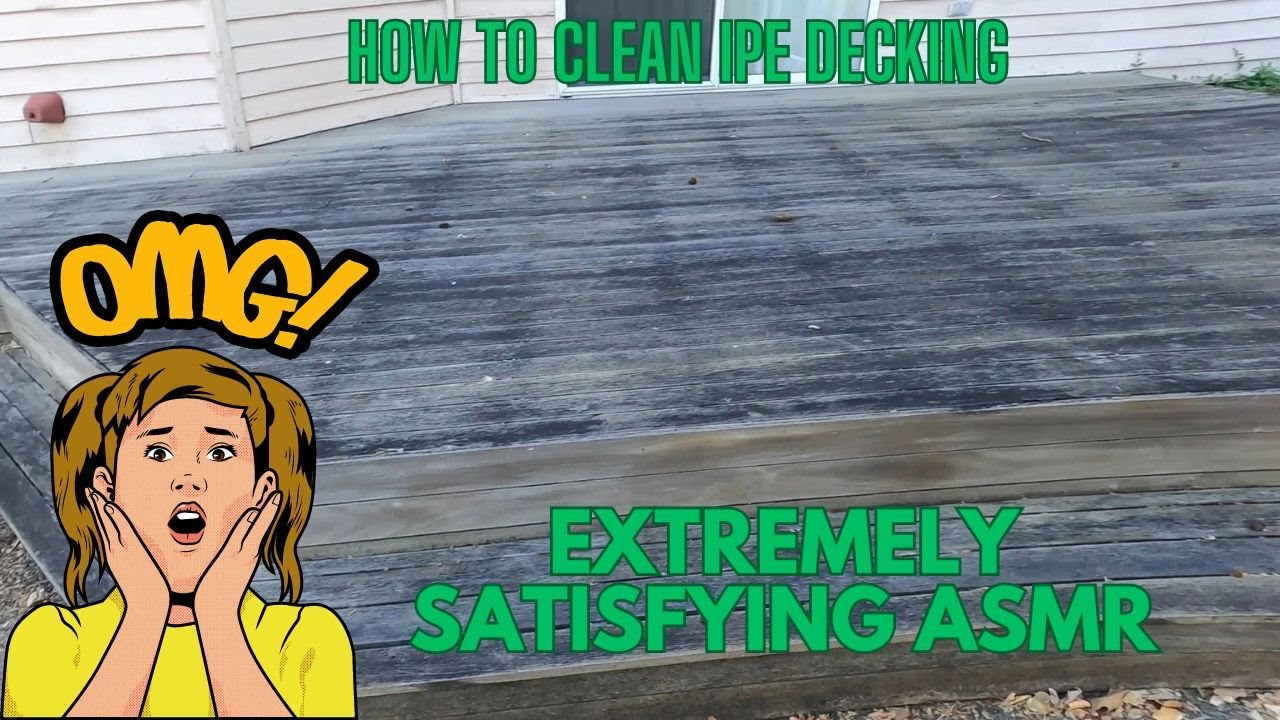 Worst IPE Deck Cleaned up!  ASMR, #asmr, #satisfying, #howto, #ipedeckcleaning,