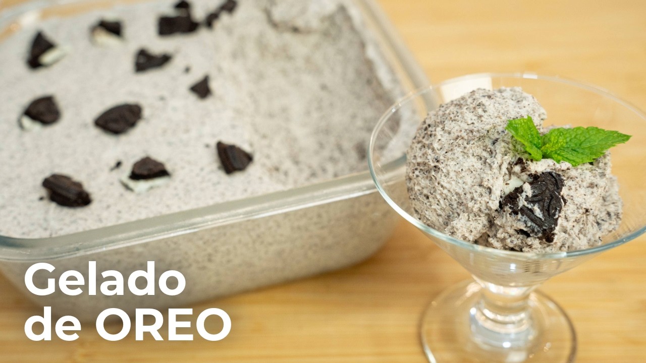 A Sobremesa Gelada de Oreo Mais Fácil de Sempre (Só 4 Ingredientes)😍❄️