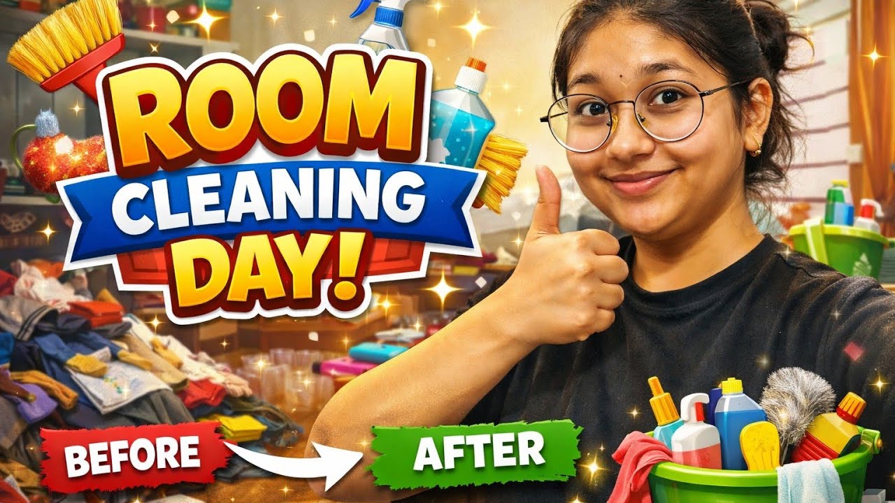 This Room Was a Disaster… Watch What Happened Next! 😳 | Room Cleaning Transformation