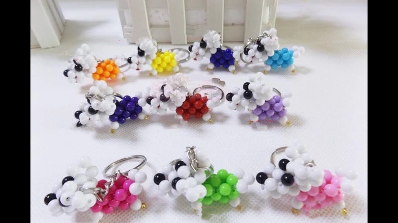 DIY Kawaii  Bead Dog 水晶串珠教学 腊肠狗挂饰