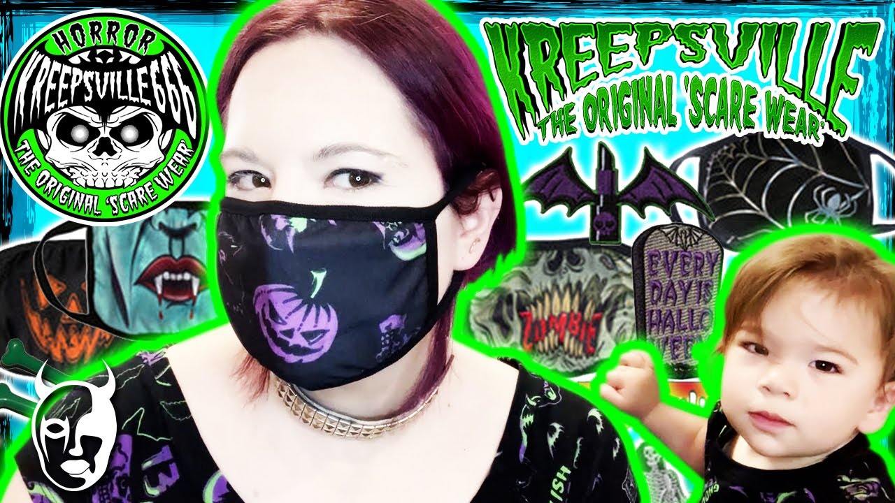 Kreepsville 666 masks / goth fashion goth style patches Kreepsville 666 clothing original scare wear