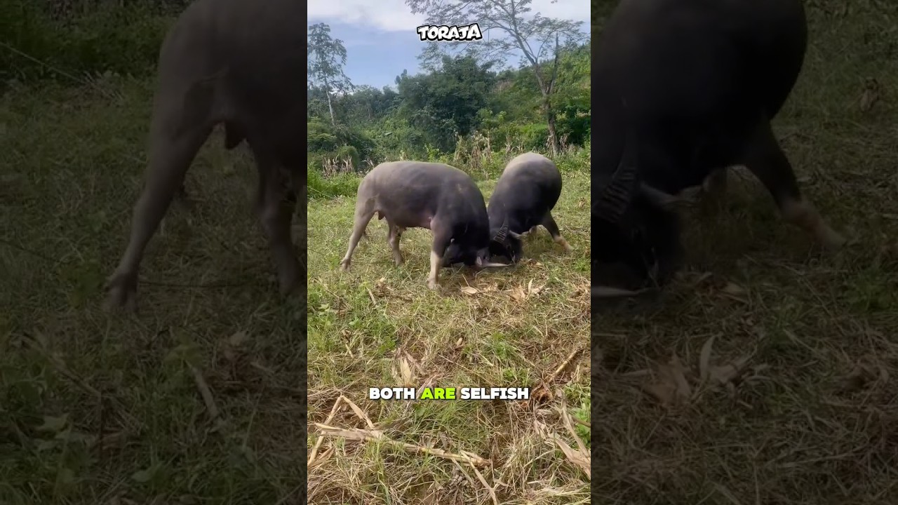 Novice Buffaloes Clash #shorts #viral #buffalo #fighting #fight #viralvideo #shortsfeed #shortsvideo