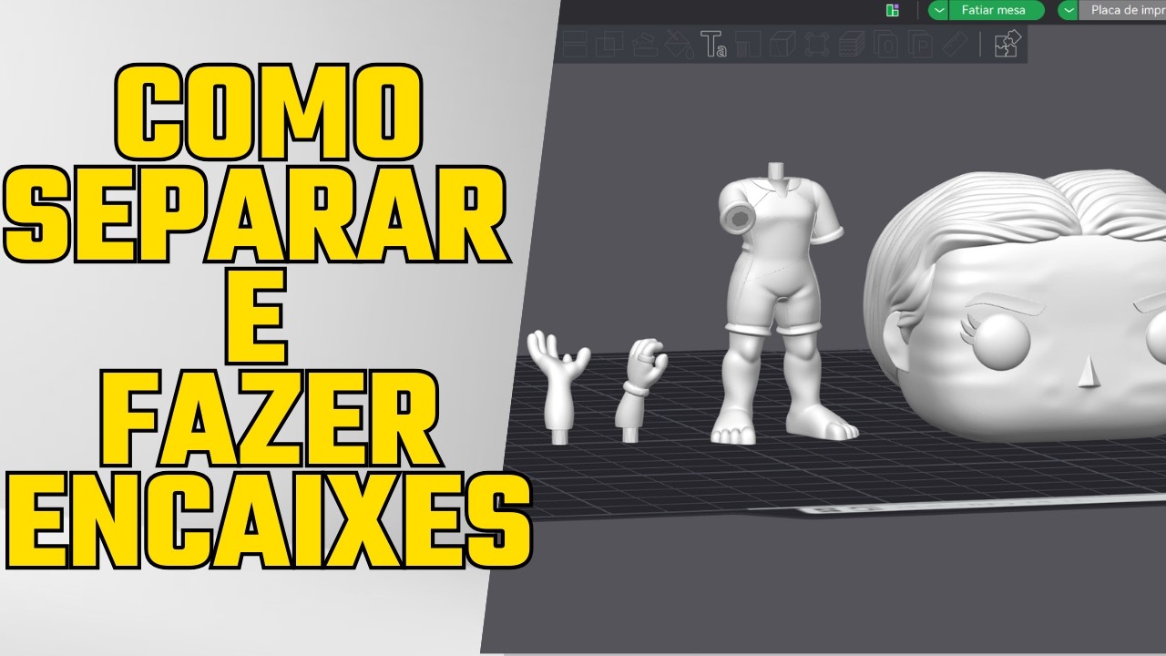 Uma maneira FÁCIL de separar e criar encaixes (Multipartes) no próprio BambuStudio