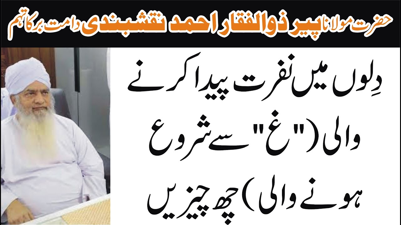 Dilon Main Nafrat Paida Karne Wali 6 Cheezen | Pir Zulfiqar Ahmad Naqashbandi DB