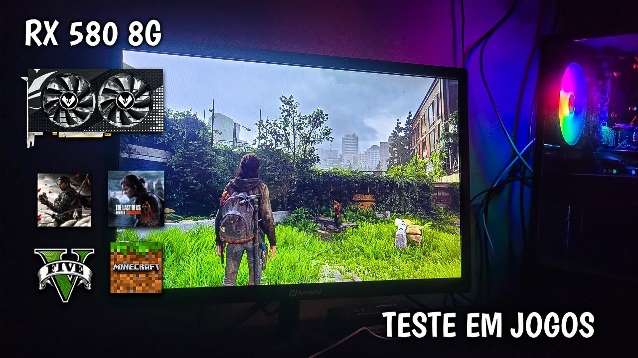 TESTANDO A MINHA NOVA RX 580 + i5 3570 EM JOGOS!!! SERÁ QUE RODO???