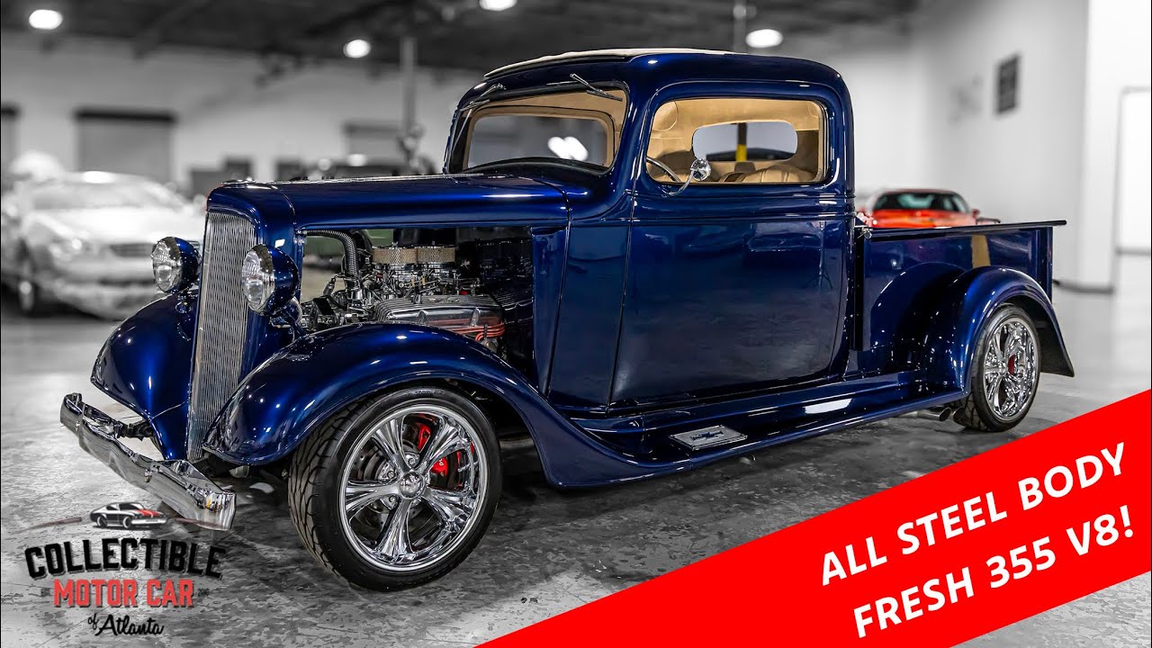 Цельностальной хот-род Chevrolet 1936 года — коллекционный автомобиль из Атланты.
