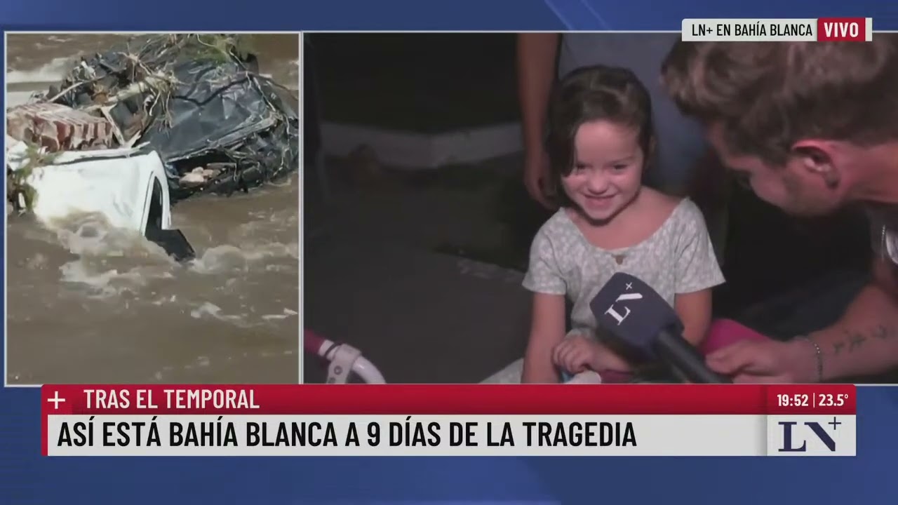 Así esta Bahía Blanca a 9 días de la tragedia