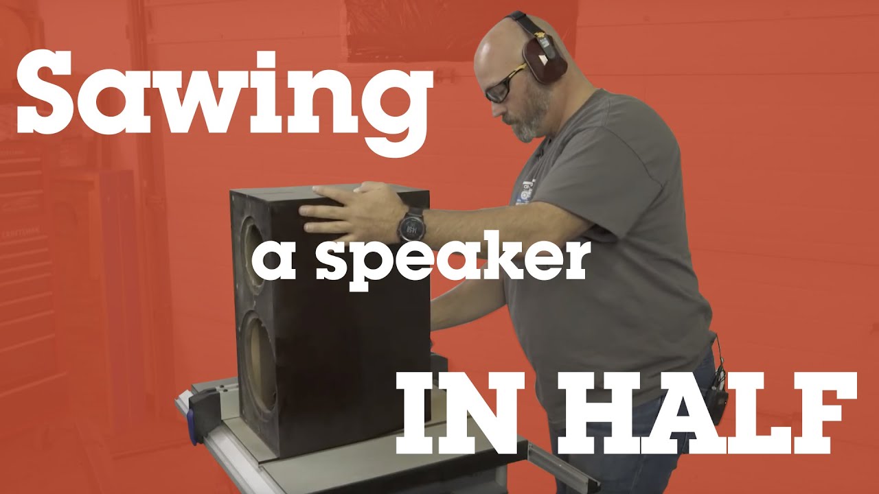 Sawing an ELAC speaker in half to see how it's built | Crutchfield video