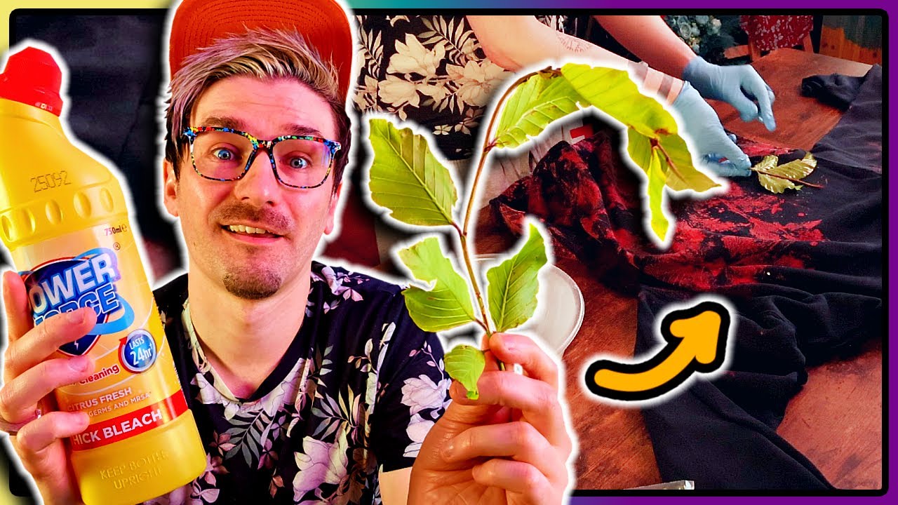 SUPER EASY & LOOKS GREAT! | DIY Bleached Leaf Hoodie Tutorial
